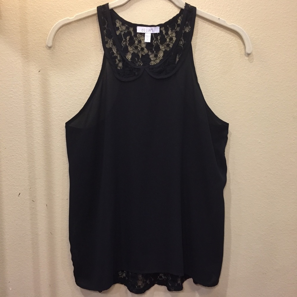 Adorable Black and Lace Top